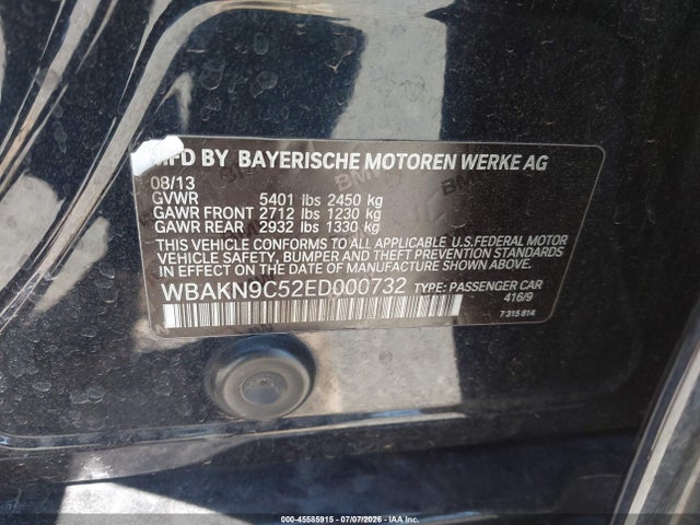 Auction sale of the 2014 Bmw 550i, vin: WBAKN9C52ED000732, lot number: 45585915