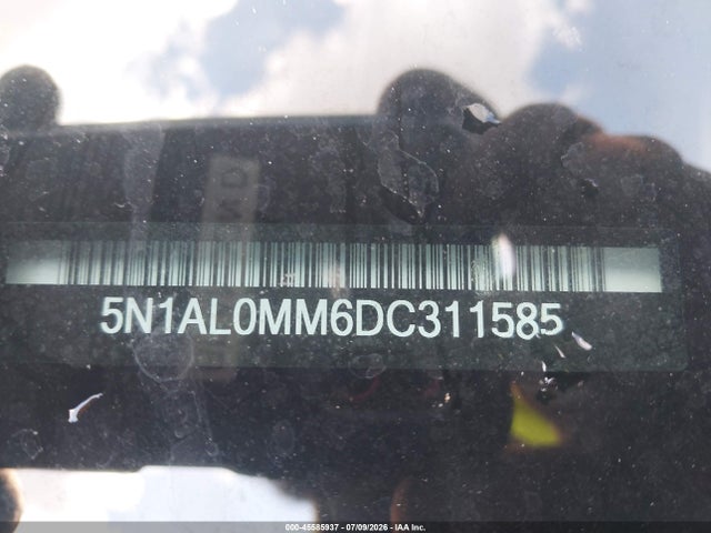 2013 Infiniti Jx35 მანქანა იყიდება აუქციონზე, vin: 5N1AL0MM6DC311585, აუქციონის ნომერი: 45585937