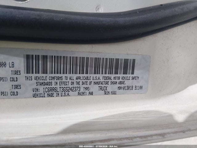 Продаж на аукціоні авто 2016 Ram 1500 Slt, vin: 1C6RR6LT3GS242373, номер лоту: 45585981