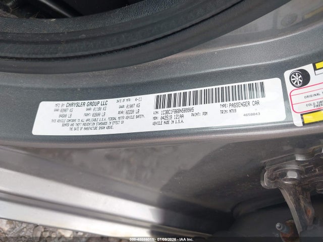 Продаж на аукціоні авто 2011 Chrysler 200 Touring, vin: 1C3BC1FB6BN589905, номер лоту: 45586011
