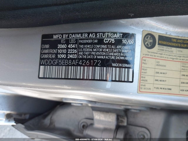 Продаж на аукціоні авто 2010 Mercedes-benz C 300 Luxury/sport, vin: WDDGF5EB8AF426172, номер лоту: 45586078
