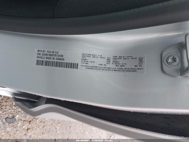 Продажа на аукционе авто 2026 Chrysler Pacifica Select, vin: 2C4RC1BG6TR174728, номер лота: 45586082