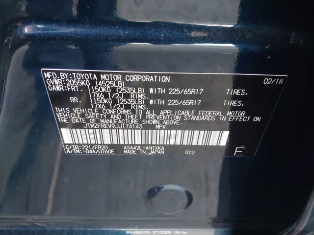 Toyota RAV4 LE 2018 JTMZFREV9JJ174143 Image 9