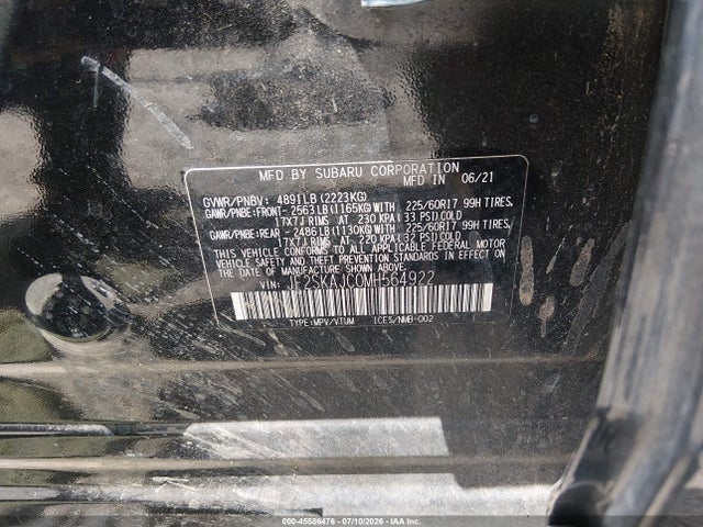 45586476 :رقم المزاد ، JF2SKAJC0MH564922 vin ، 2021 Subaru Forester Premium مزاد بيع