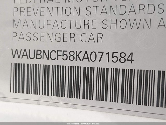 Продаж на аукціоні авто 2019 Audi A5 45 Premium, vin: WAUBNCF58KA071584, номер лоту: 45586515