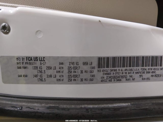 Dodge Grand Caravan Se 2017 2C4RDGBG5HR789763 Image 9