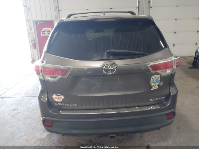 2016 Toyota Highlander Xle მანქანა იყიდება აუქციონზე, vin: 5TDJKRFH0GS326193, აუქციონის ნომერი: 45586535