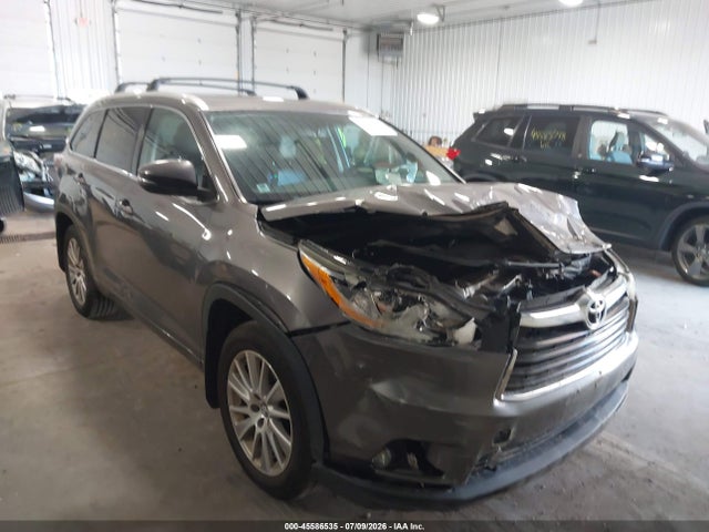 2016 Toyota Highlander Xle მანქანა იყიდება აუქციონზე, vin: 5TDJKRFH0GS326193, აუქციონის ნომერი: 45586535