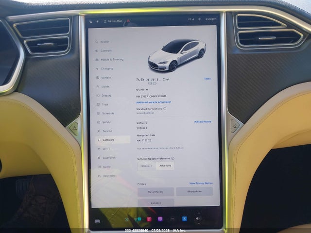 45586640 :رقم المزاد ، 5YJSA1CN9DFP23016 vin ، 2013 Tesla Model S مزاد بيع