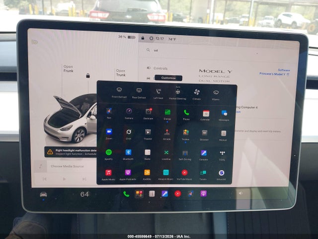 45586649 :رقم المزاد ، 7SAYGDEE8RF068395 vin ، 2024 Tesla Model Y Long Range Dual Motor All-wheel Drive مزاد بيع