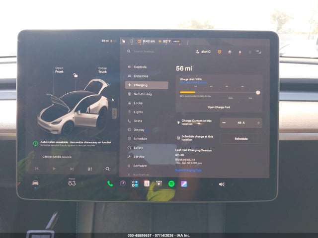 Aukcja sprzedaży 2022 Tesla Model Y Long Range Dual Motor All-wheel Drive, vin: 7SAYGDEE2NA014498, numer aukcji: 45586657