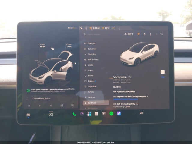 Aukcja sprzedaży 2022 Tesla Model Y Long Range Dual Motor All-wheel Drive, vin: 7SAYGDEE2NA014498, numer aukcji: 45586657