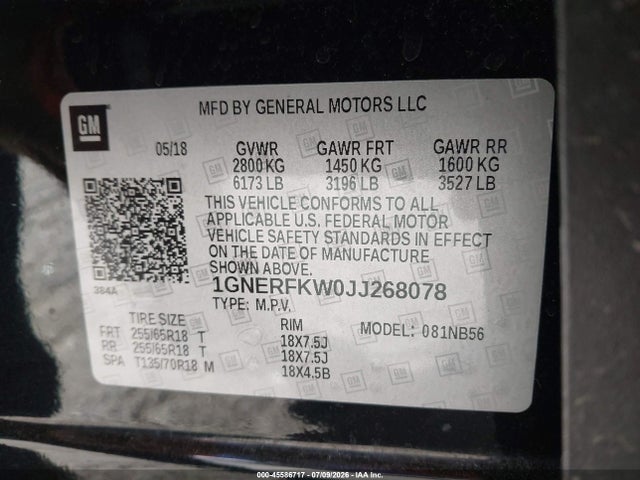 Chevrolet Traverse Ls 2018 1GNERFKW0JJ268078 Image 9