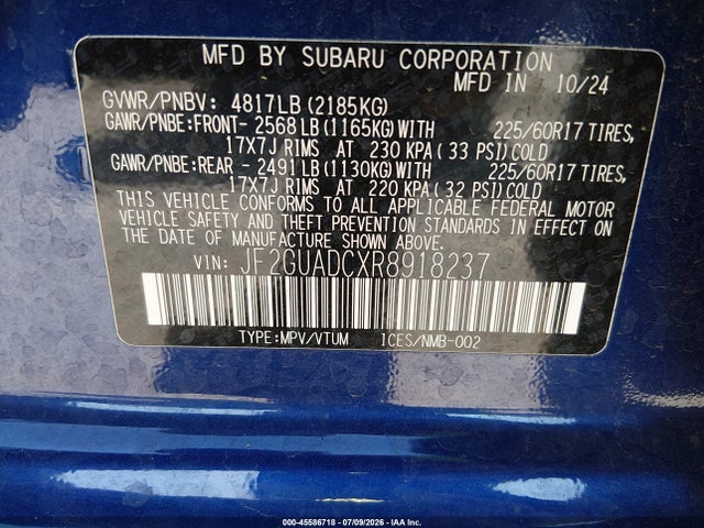Subaru Crosstrek Premium 2024 JF2GUADCXR8918237 Image 9