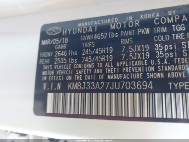 Hyundai Tucson Value 2018 KM8J33A27JU703694 Image 9