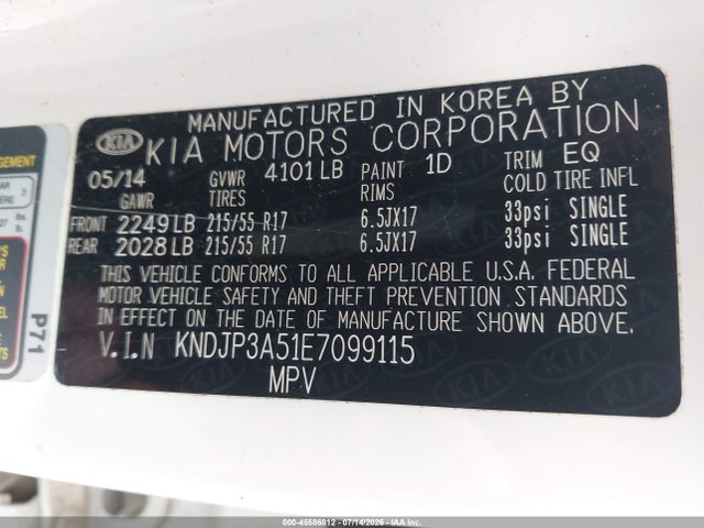 Продаж на аукціоні авто 2014 Kia Soul +, vin: KNDJP3A51E7099115, номер лоту: 45586812