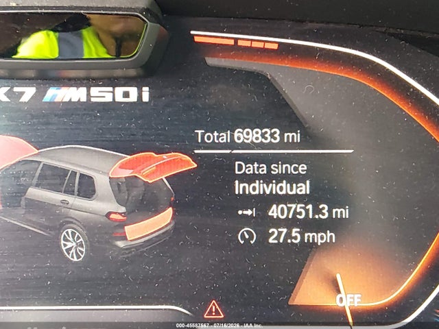 45587567 :رقم المزاد ، 5UXCX6C0XN9J40341 vin ، 2022 Bmw X7 M50i مزاد بيع