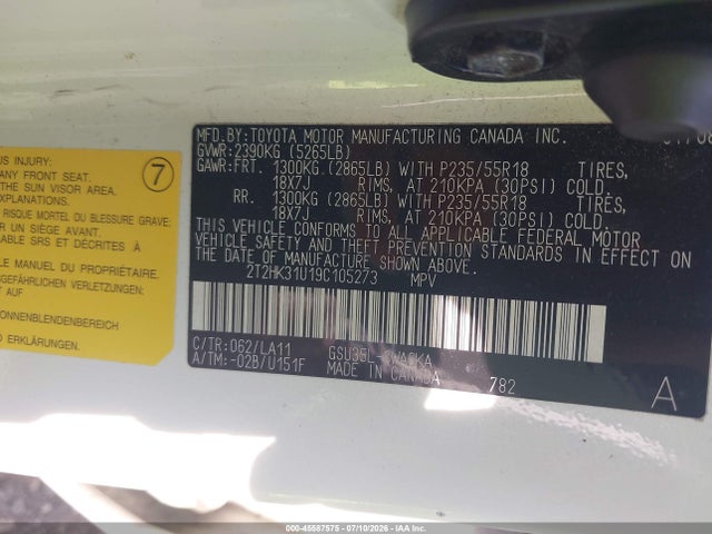 Продаж на аукціоні авто 2009 Lexus Rx 350, vin: 2T2HK31U19C105273, номер лоту: 45587575