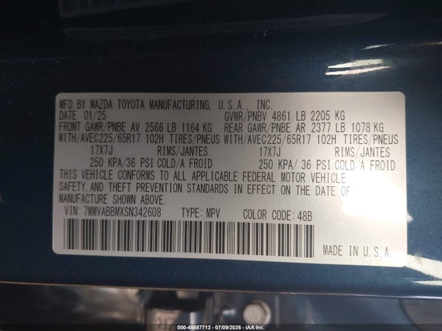 Продажа на аукционе авто 2025 Mazda Cx-50 2.5 S Preferred Package, vin: 7MMVABBMXSN342608, номер лота: 45587712