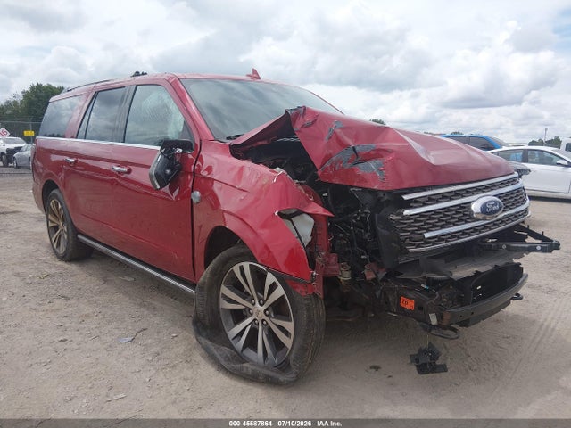 2021 Ford Expedition King Ranch Max მანქანა იყიდება აუქციონზე, vin: 1FMJK1PT2MEA64355, აუქციონის ნომერი: 45587864