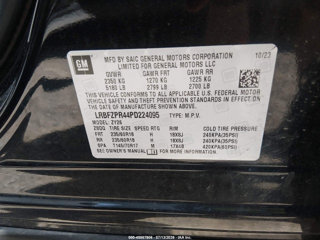 Продаж на аукціоні авто 2023 Buick Envision Essence Awd, vin: LRBFZPR44PD224095, номер лоту: 45587906