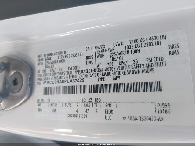 Ford Escape St-line Select 2023 1FMCU9NA6PUA32425 Image 9