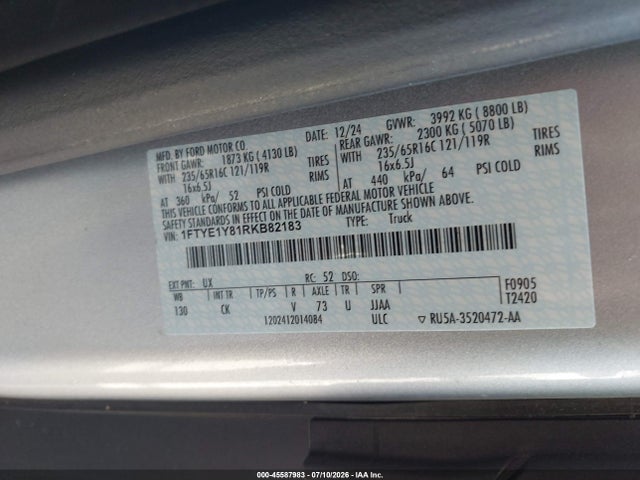 Ford Transit-150 2024 1FTYE1Y81RKB82183 Image 9