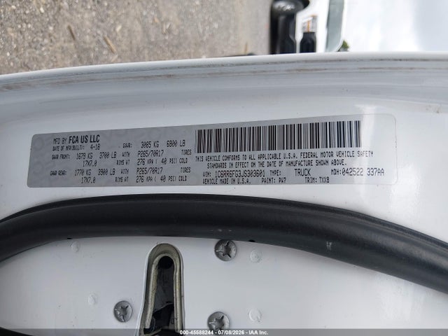 Aukcja sprzedaży 2018 Ram 1500 Tradesman  4x2 6'4 Box, vin: 1C6RR6FG3JS303601, numer aukcji: 45588244