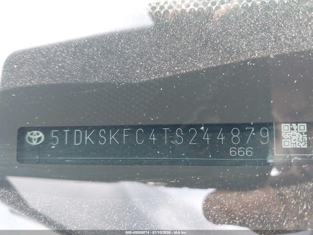 2026 Toyota Sienna Le მანქანა იყიდება აუქციონზე, vin: 5TDKSKFC4TS244879, აუქციონის ნომერი: 45588274