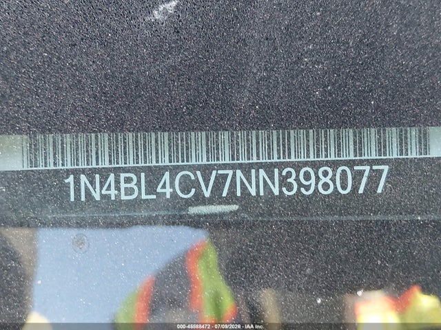 Продаж на аукціоні авто 2022 Nissan Altima Sr Fwd, vin: 1N4BL4CV7NN398077, номер лоту: 45588472