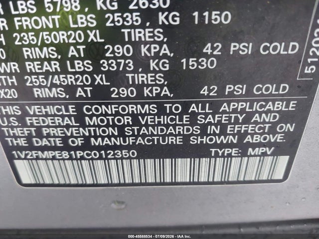 2023 Volkswagen Id.4 Pro S/pro S Plus მანქანა იყიდება აუქციონზე, vin: 1V2FMPE81PC012350, აუქციონის ნომერი: 45588534