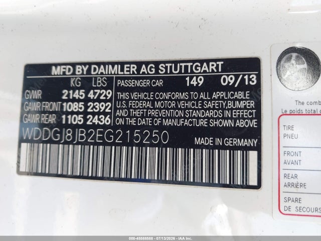 Aukcja sprzedaży 2014 Mercedes-benz C 350 Sport 4matic, vin: WDDGJ8JB2EG215250, numer aukcji: 45588588