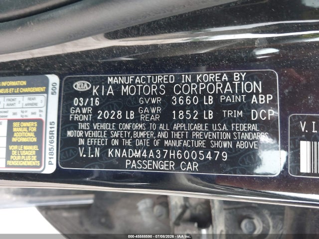 KIA RIO LX 2017 KNADM4A37H6005479 Image 9