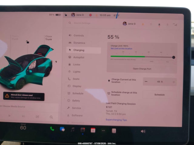 Aukcja sprzedaży 2021 Tesla Model Y Long Range Dual Motor All-wheel Drive, vin: 5YJYGDEE2MF257386, numer aukcji: 45588787