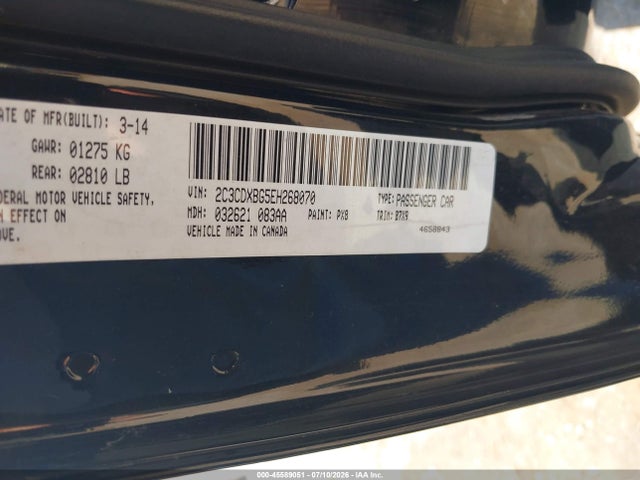 Aukcja sprzedaży 2014 Dodge Charger Se, vin: 2C3CDXBG5EH268070, numer aukcji: 45589051