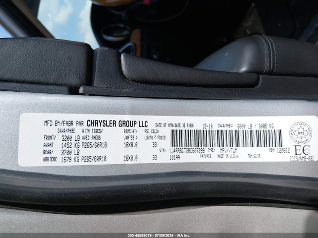 Aukcja sprzedaży 2011 Jeep Grand Cherokee Overland, vin: 1J4RR6GT2BC607299, numer aukcji: 45589079