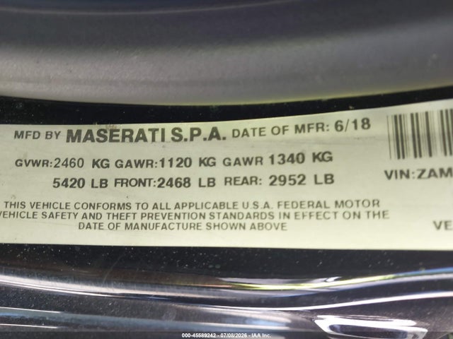 Maserati Ghibli 2019 ZAM57XSA9K1310088 Image 9