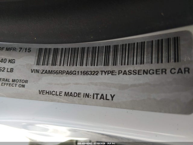 ZAM56RPA6G1166322 Maserati Quattroporte S
