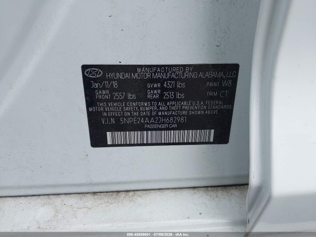Hyundai SONATA ECO 2018 5NPE24AA2JH682981 Image 9