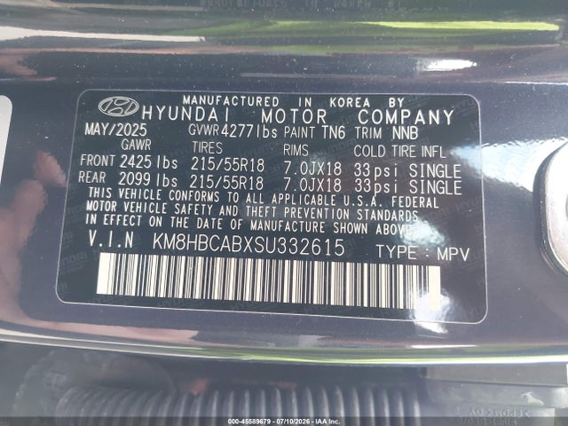 Hyundai Kona Sel 2025 KM8HBCABXSU332615 Image 9