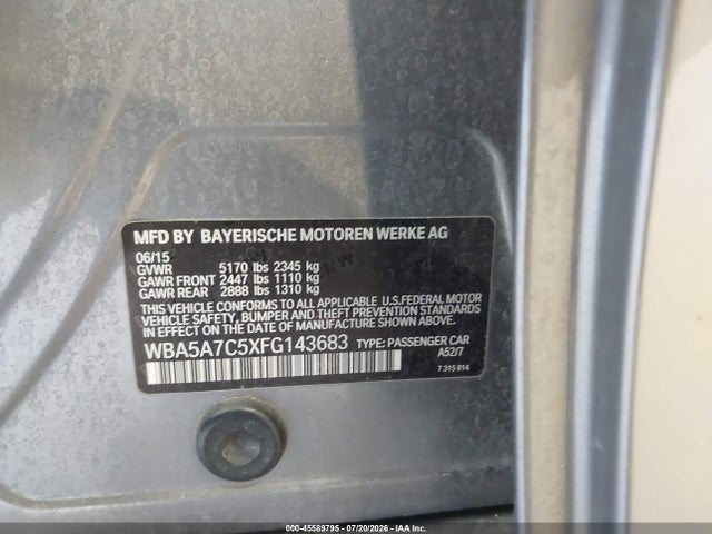 BMW 528i Xdrive 2015 WBA5A7C5XFG143683 Image 9
