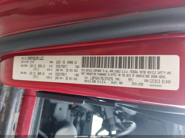 Aukcja sprzedaży 2008 Jeep Wrangler X, vin: 1J8FA24178L574376, numer aukcji: 45589803