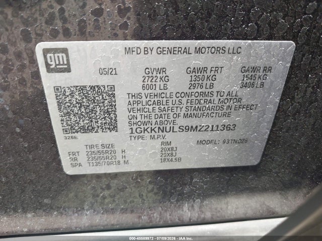 Продажа на аукционе авто 2021 Gmc Acadia Awd Slt, vin: 1GKKNULS9MZ211363, номер лота: 45589972