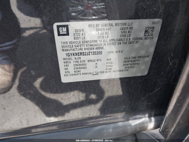 Aukcja sprzedaży 2018 Cadillac Xt5 Premium Luxury, vin: 1GYKNERS2JZ135399, numer aukcji: 45590201
