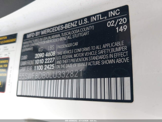 Mercedes-Benz C 300 2020 55SWF8DB0LU332821 Image 9