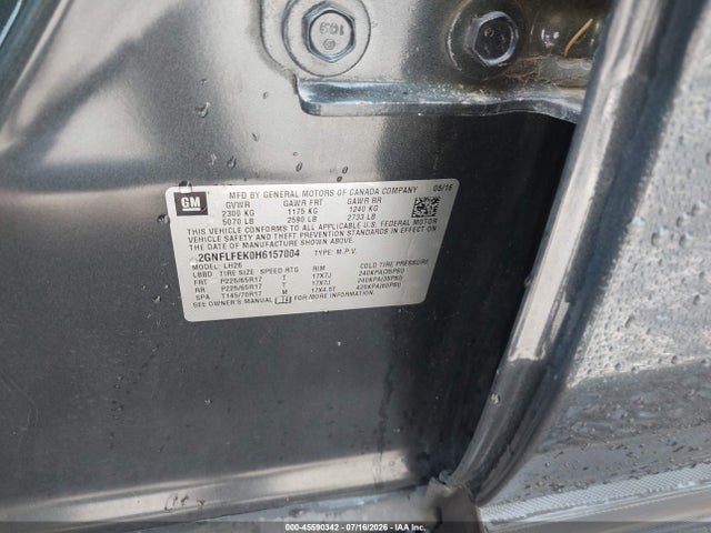 Chevrolet EQUINOX LT 2017 2GNFLFEK0H6157004 Image 9