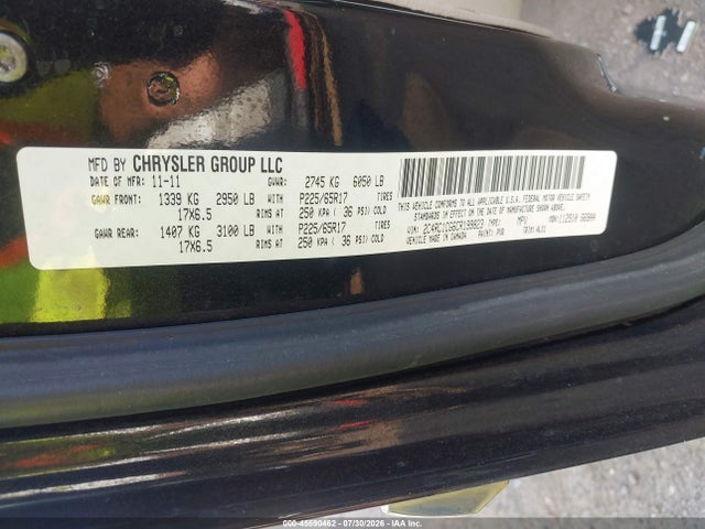 Продажа на аукционе авто 2012 Chrysler Town & Country Touring-l, vin: 2C4RC1CG6CR199823, номер лота: 45590462