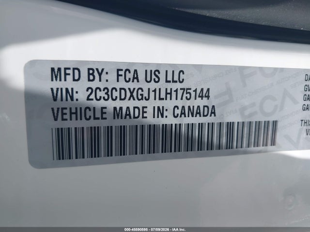 Продажа на аукционе авто 2020 Dodge Charger Scat Pack Rwd, vin: 2C3CDXGJ1LH175144, номер лота: 45590595