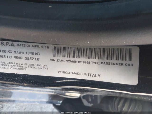 Maserati Ghibli 2017 ZAM57XSA0H1219168 Image 9