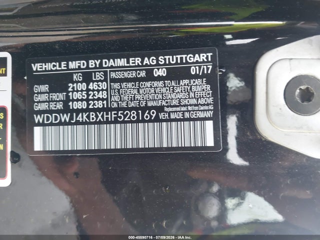 2017 Mercedes-benz C 300 4matic მანქანა იყიდება აუქციონზე, vin: WDDWJ4KBXHF528169, აუქციონის ნომერი: 45590716